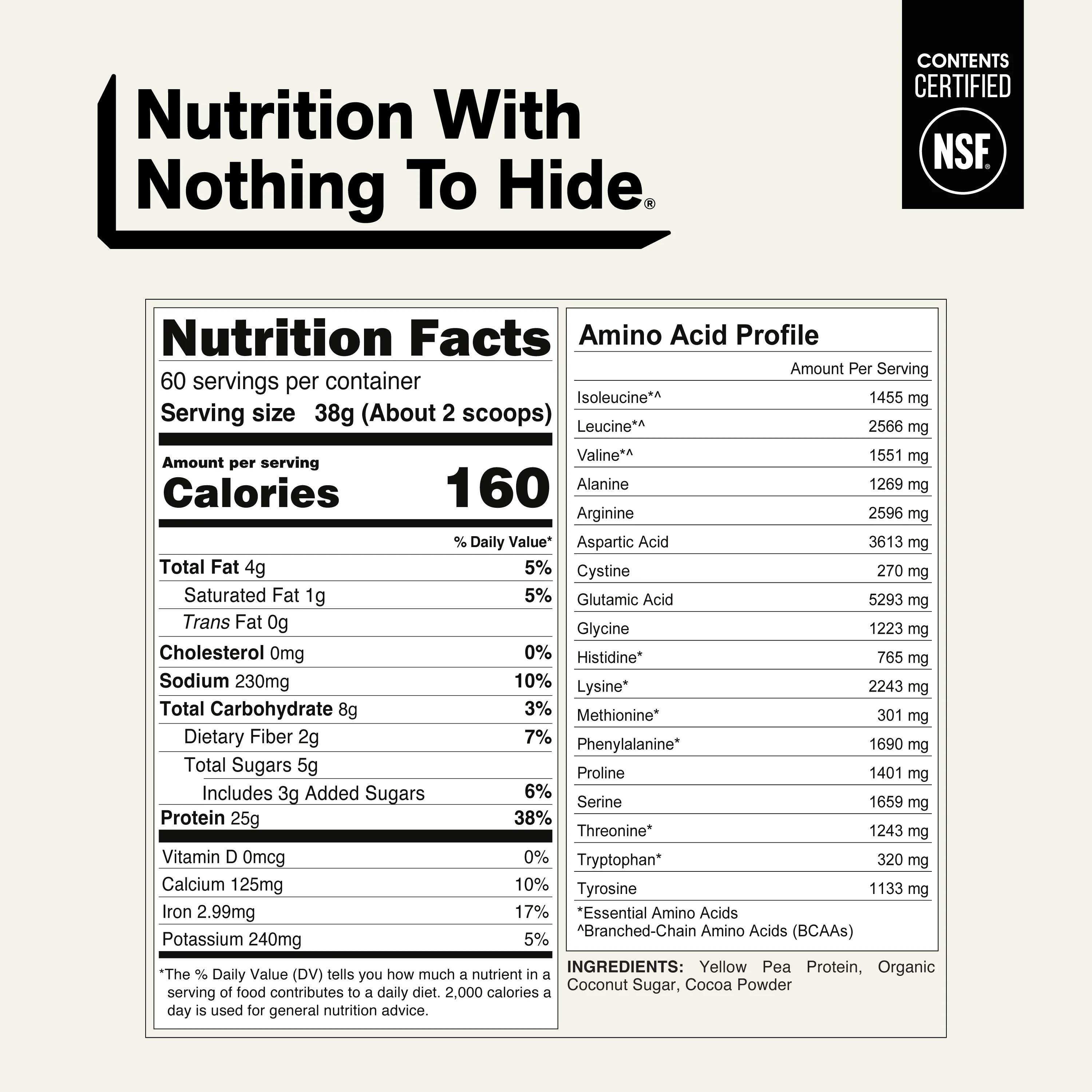 Chocolate Pea Protein Powder | Naked Chocolate Pea - 5LB - Image 5