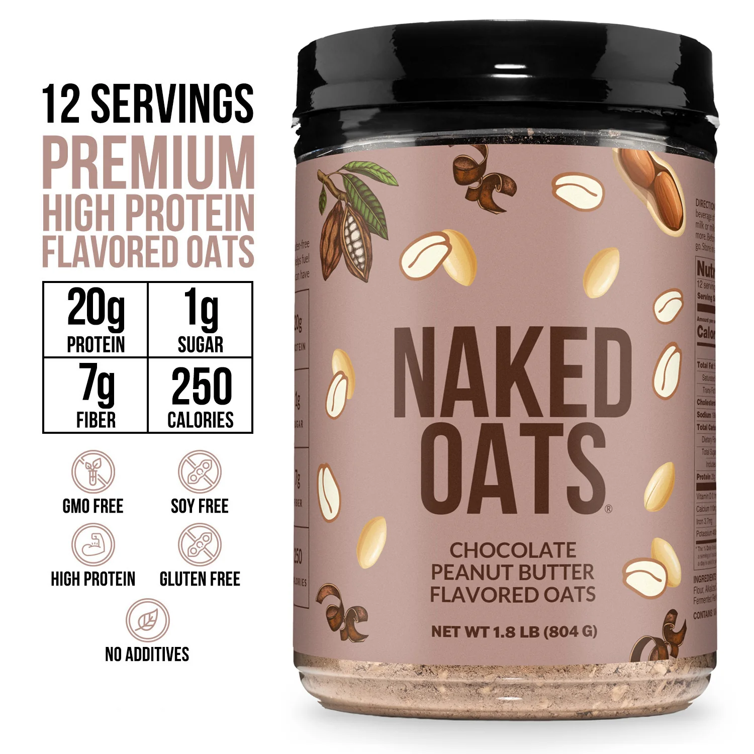 Chocolate Peanut Butter Protein Oats | Naked Oats - Image 4