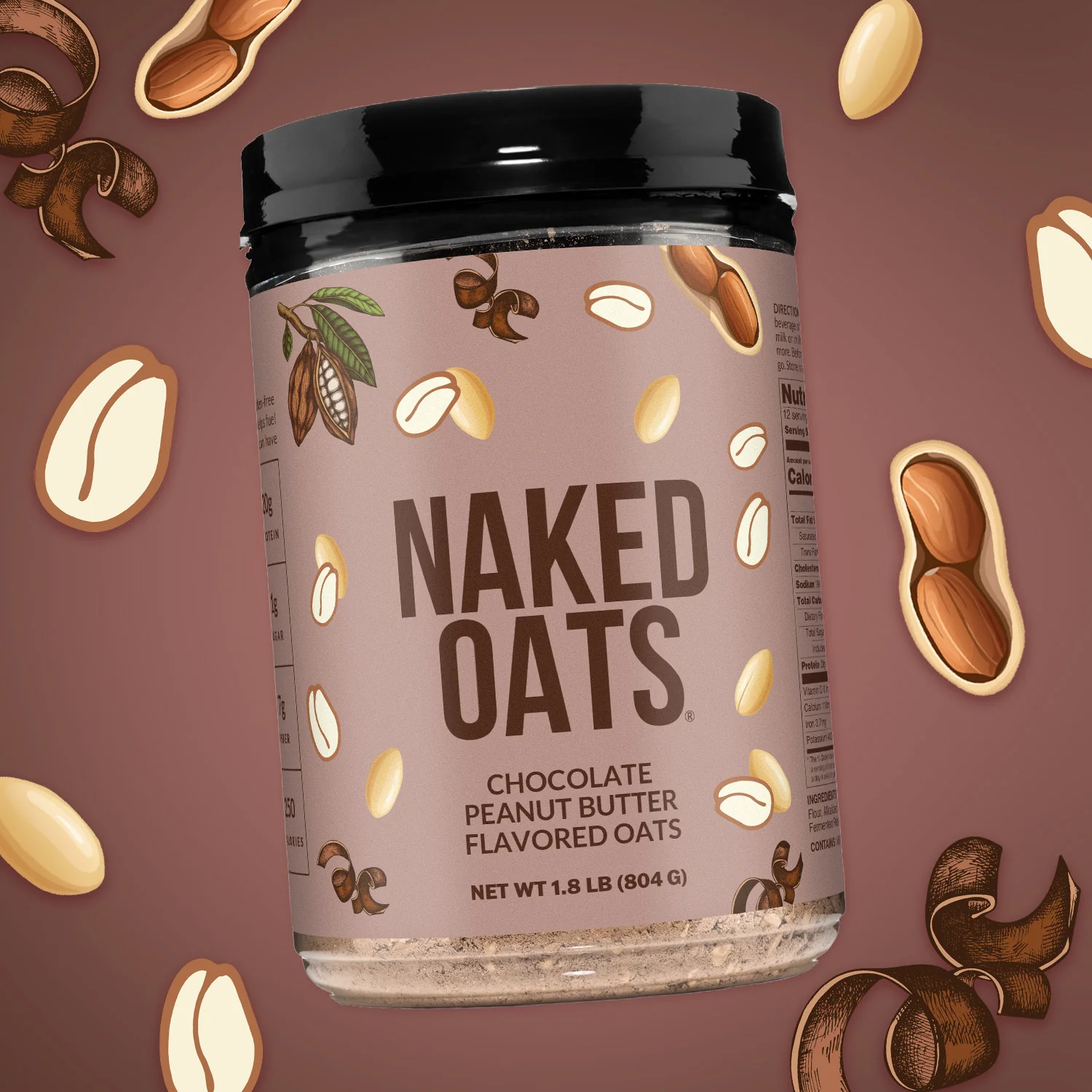 Chocolate Peanut Butter Protein Oats | Naked Oats - Image 7