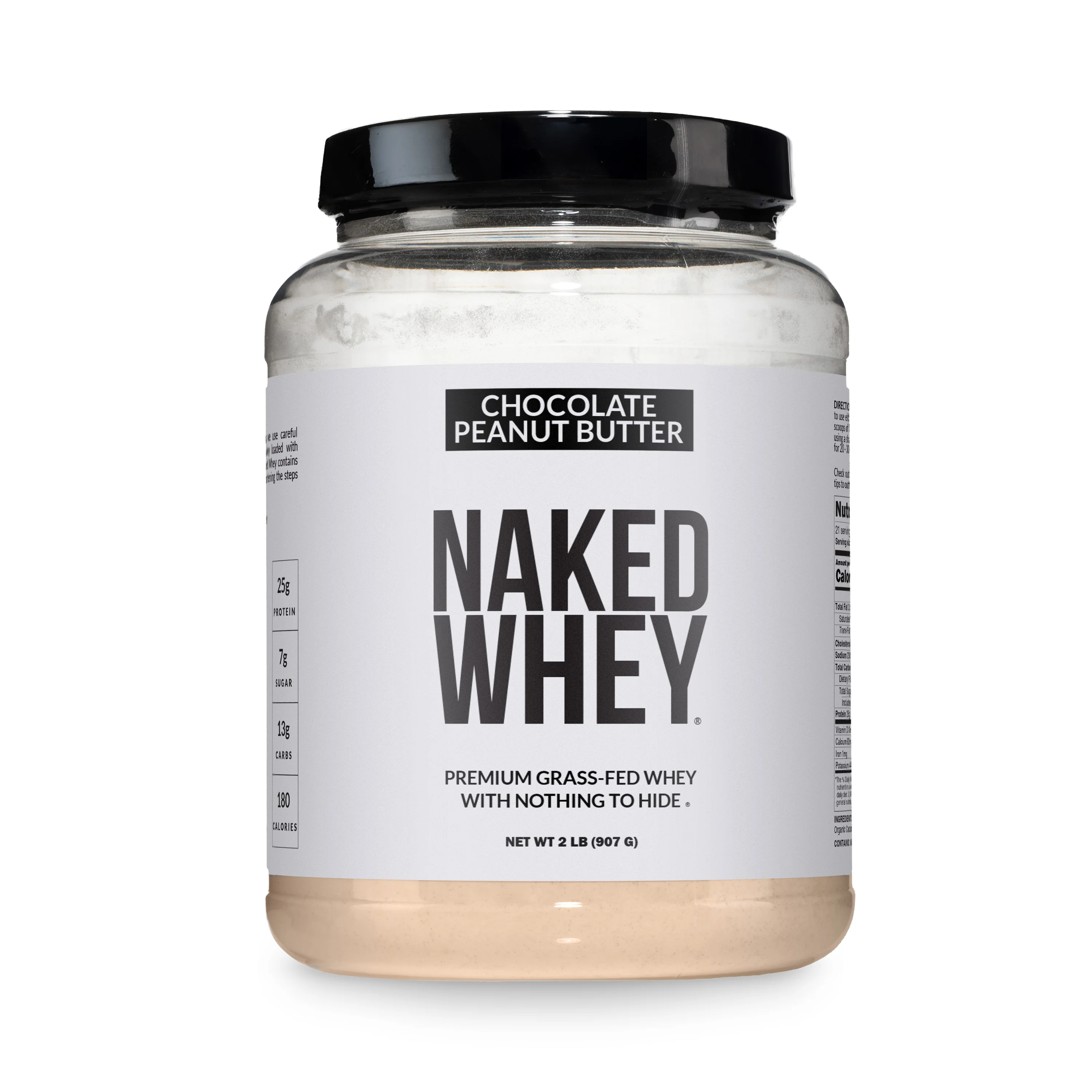 Chocolate Peanut Butter Whey Protein Powder 2LB | Naked Whey - 2LB