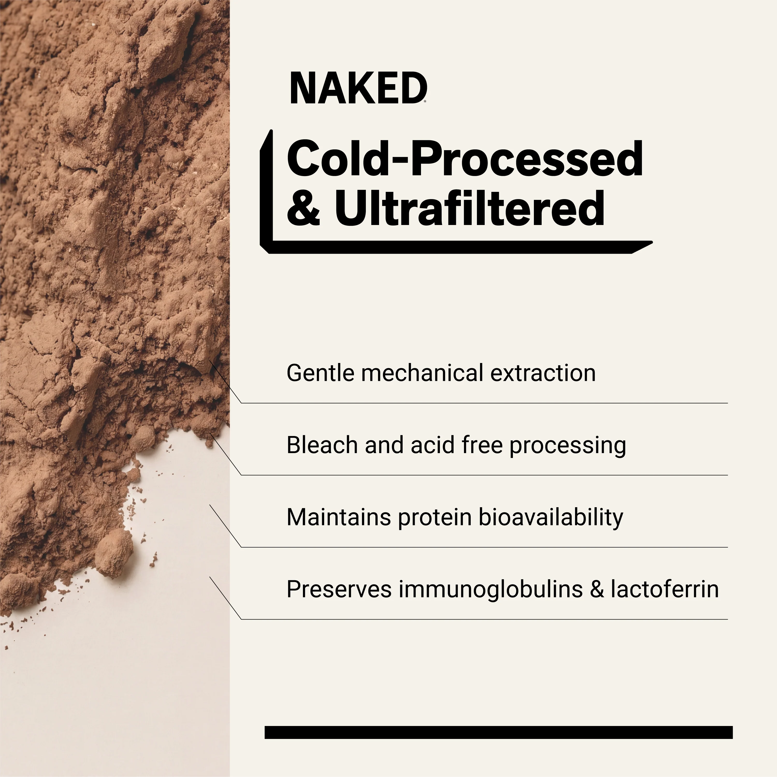 Chocolate Whey Protein Powder | Naked Chocolate Whey - 2LB - Image 4