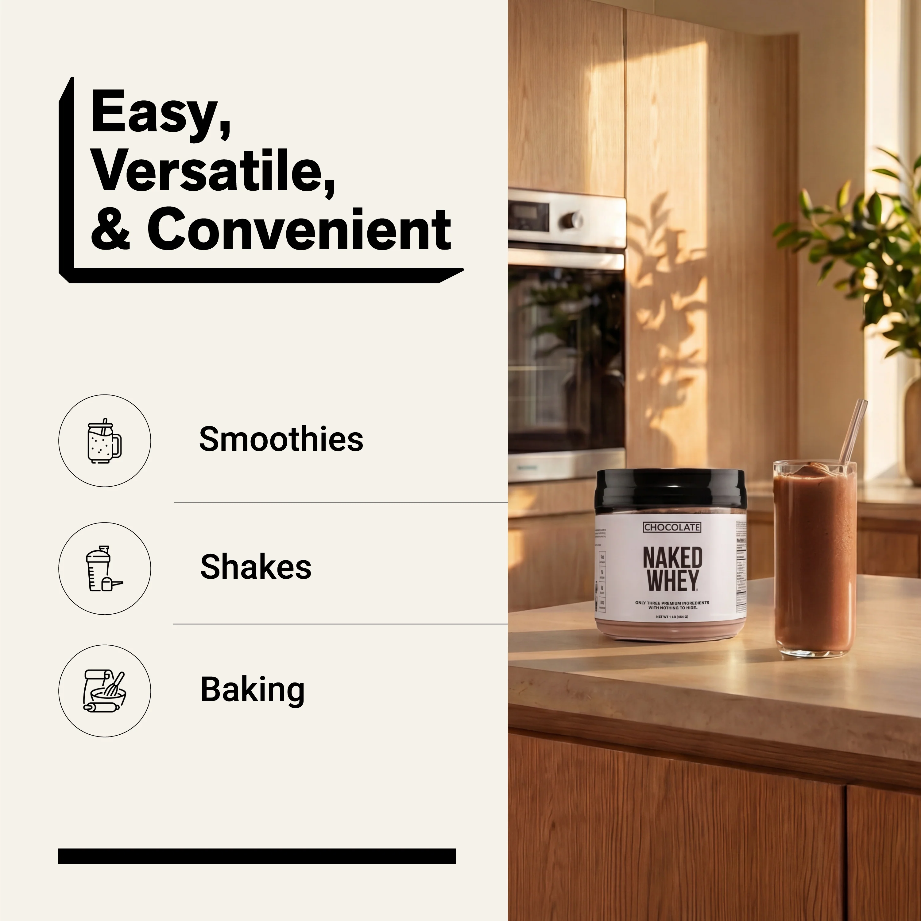 Chocolate Whey Protein Powder 1lb | Naked Chocolate Whey - 1LB - Image 6