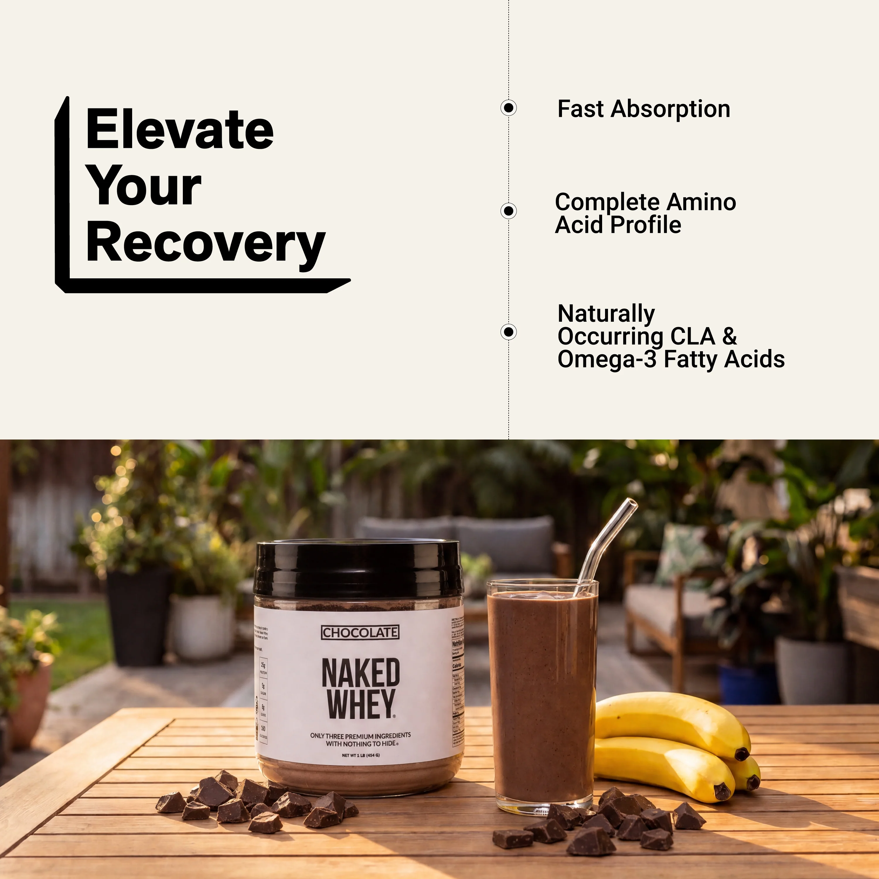 Chocolate Whey Protein Powder 1lb | Naked Chocolate Whey - 1LB - Image 7