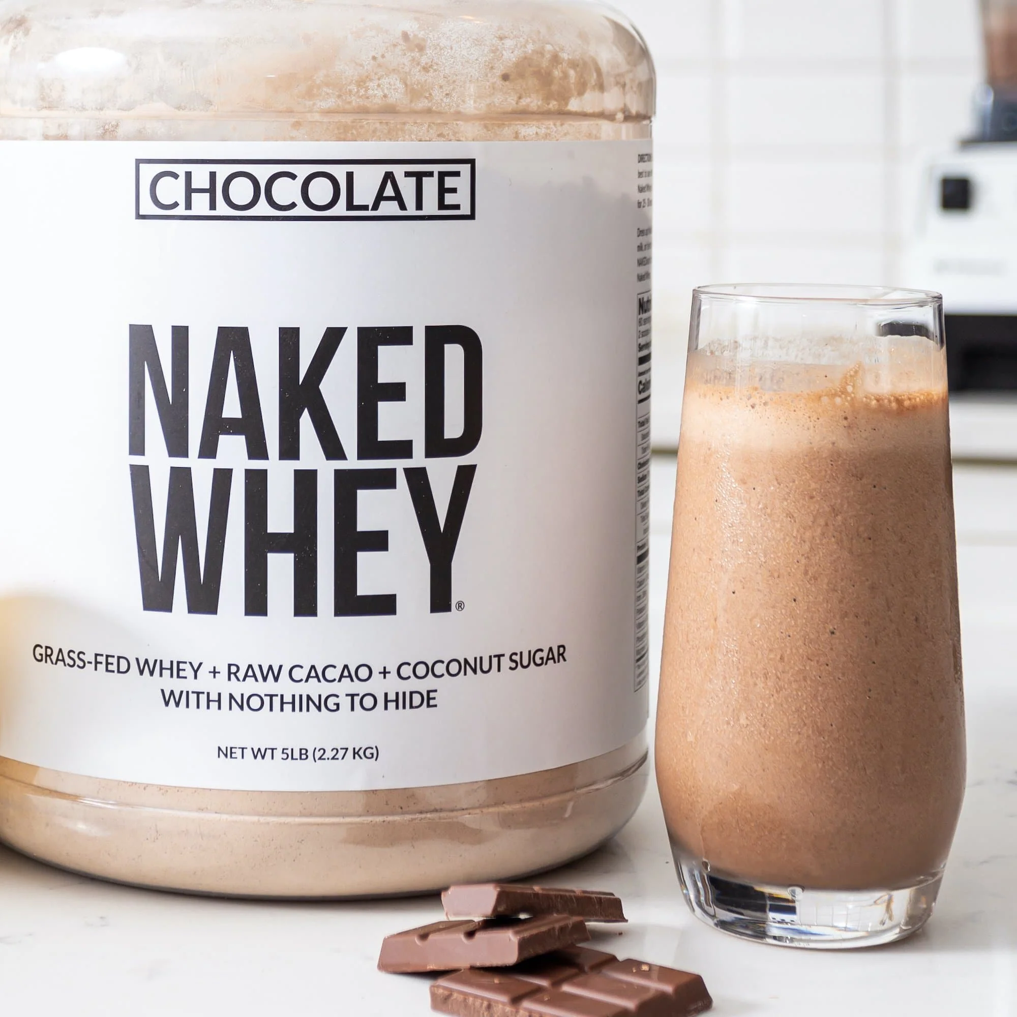 Chocolate Whey Protein Powder | Naked Chocolate Whey - 2280g - Image 9