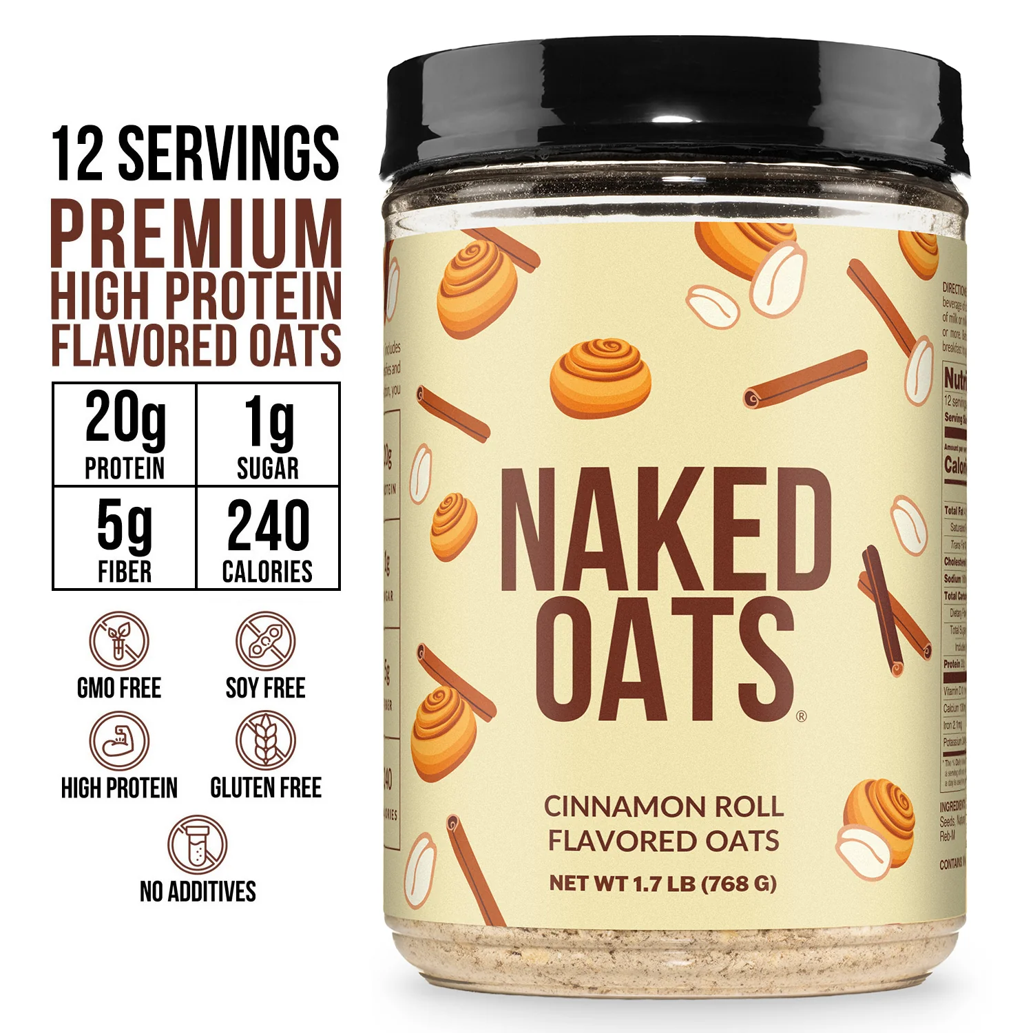 Cinnamon Roll Protein Oats | Naked Oats - Image 3