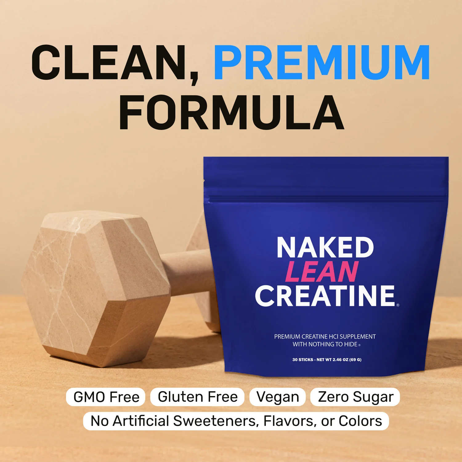 Creatine HCl Travel Packets | Naked Lean Creatine - 30 Servings - Image 6