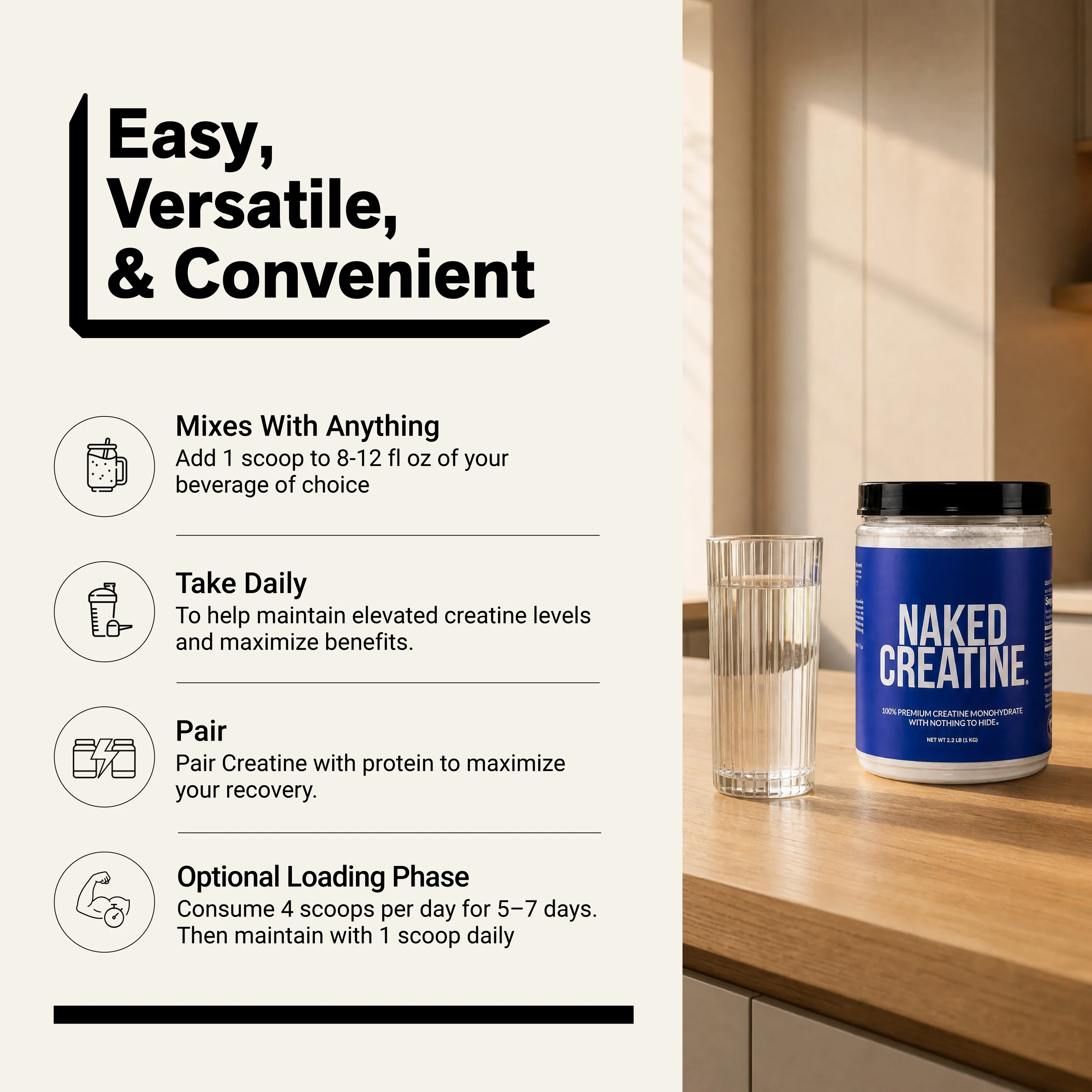 Creatine Monohydrate Powder | Naked Creatine - 2.2LB - Image 6