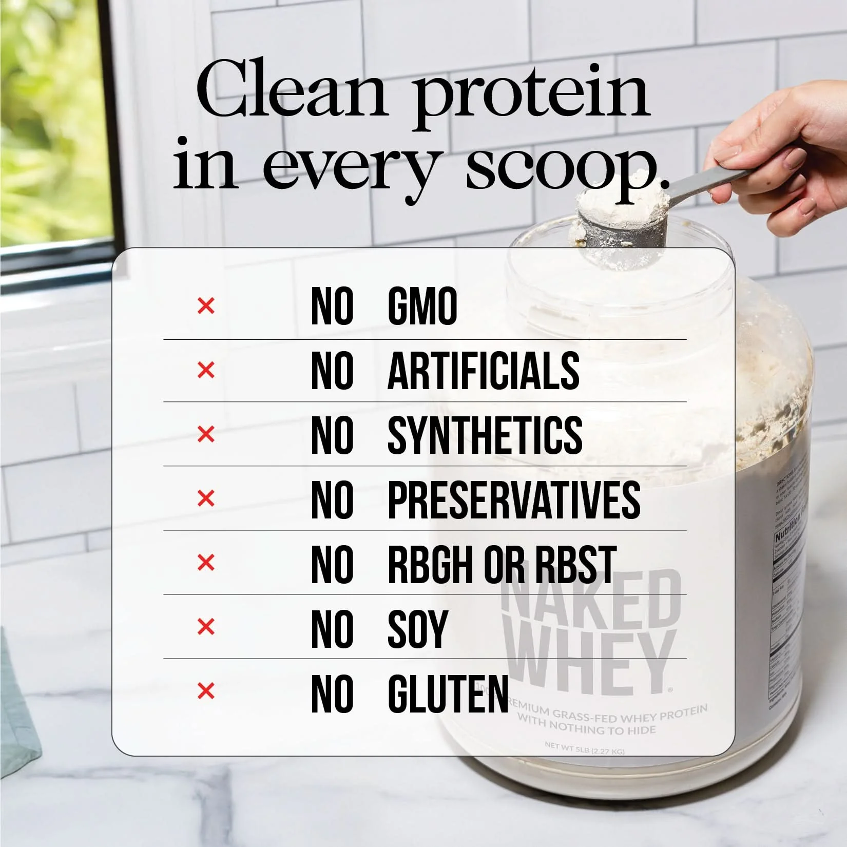 Grass Fed Whey Protein Powder | Naked Whey - 450g - Image 3