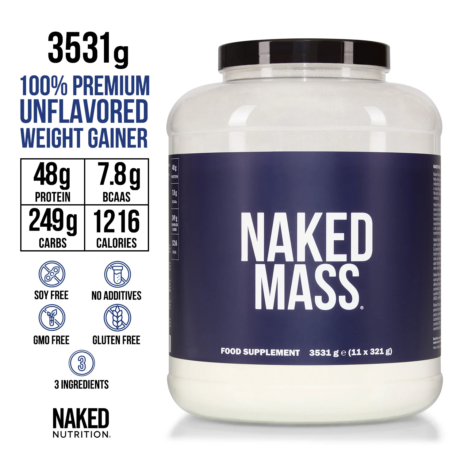 Mass Gainer Protein Supplement | Naked Mass - Image 2