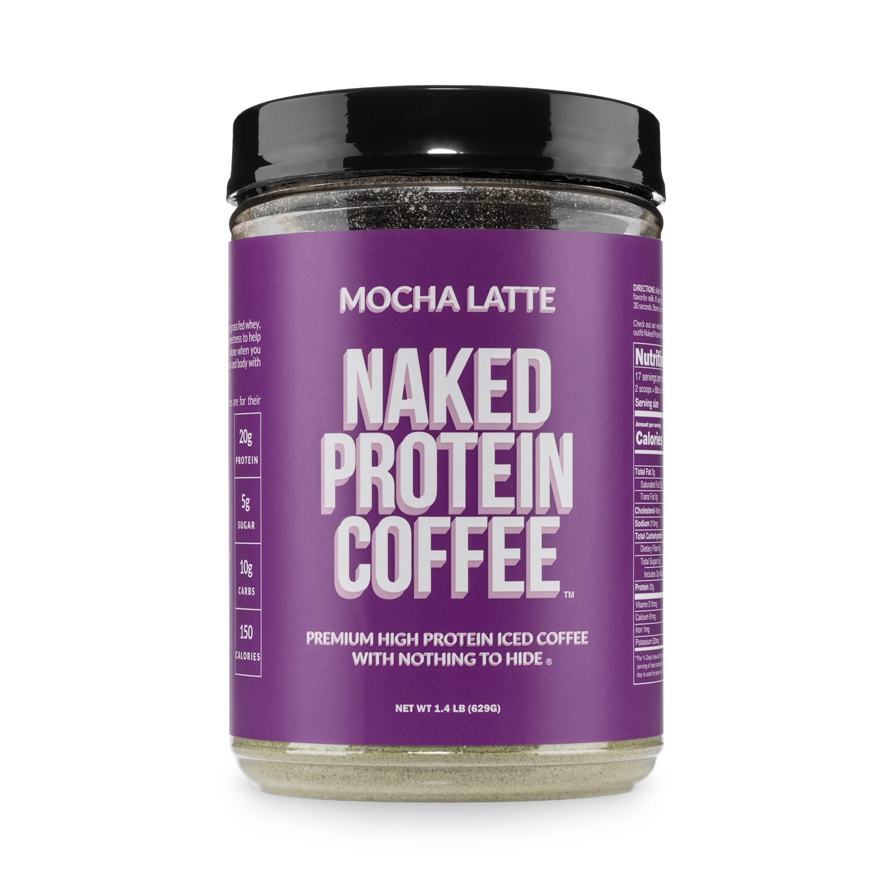 Mocha Latte Protein Iced Coffee | Naked Protein Coffee - 17 Servings