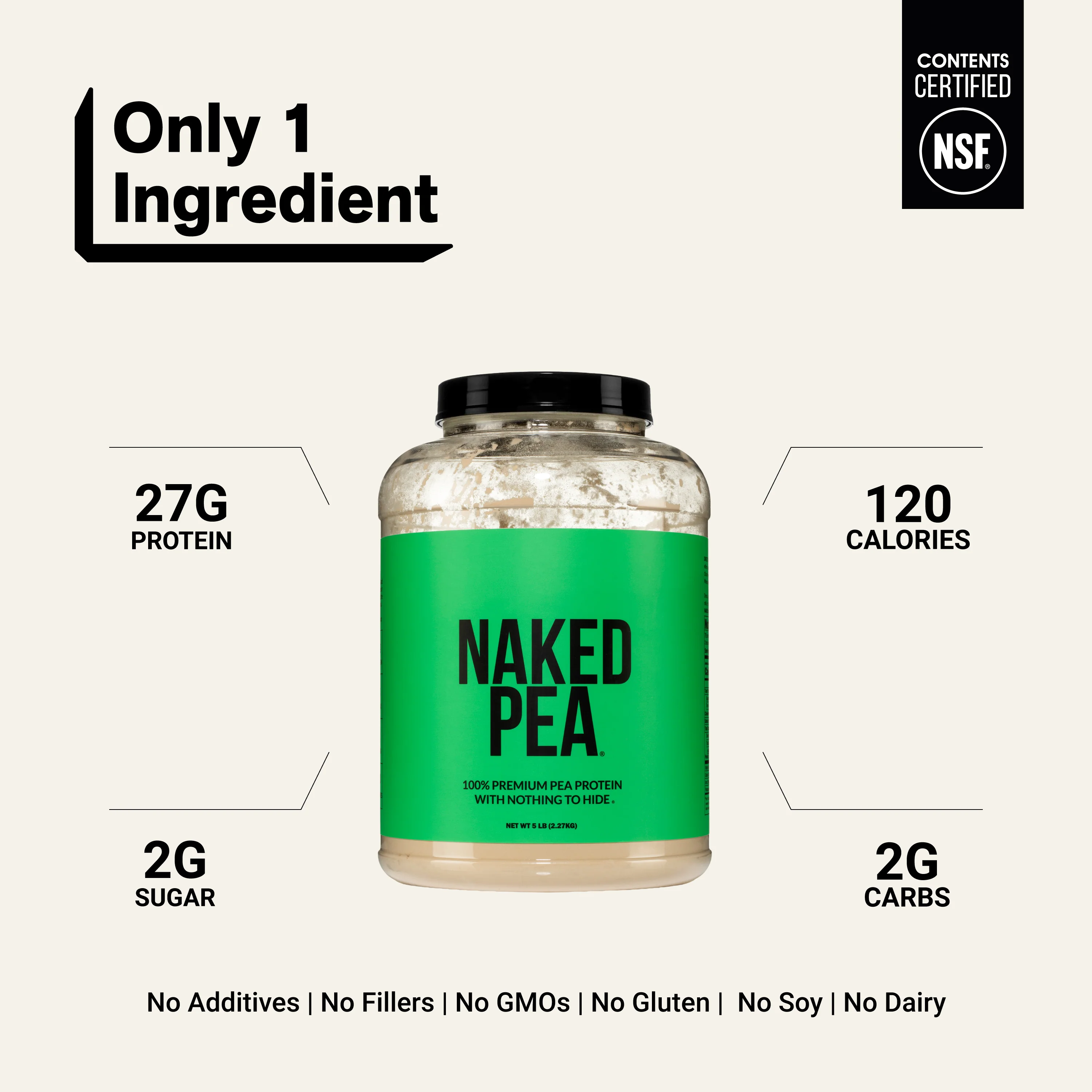Pea Protein Powder | Naked Pea - 5LB - Image 3