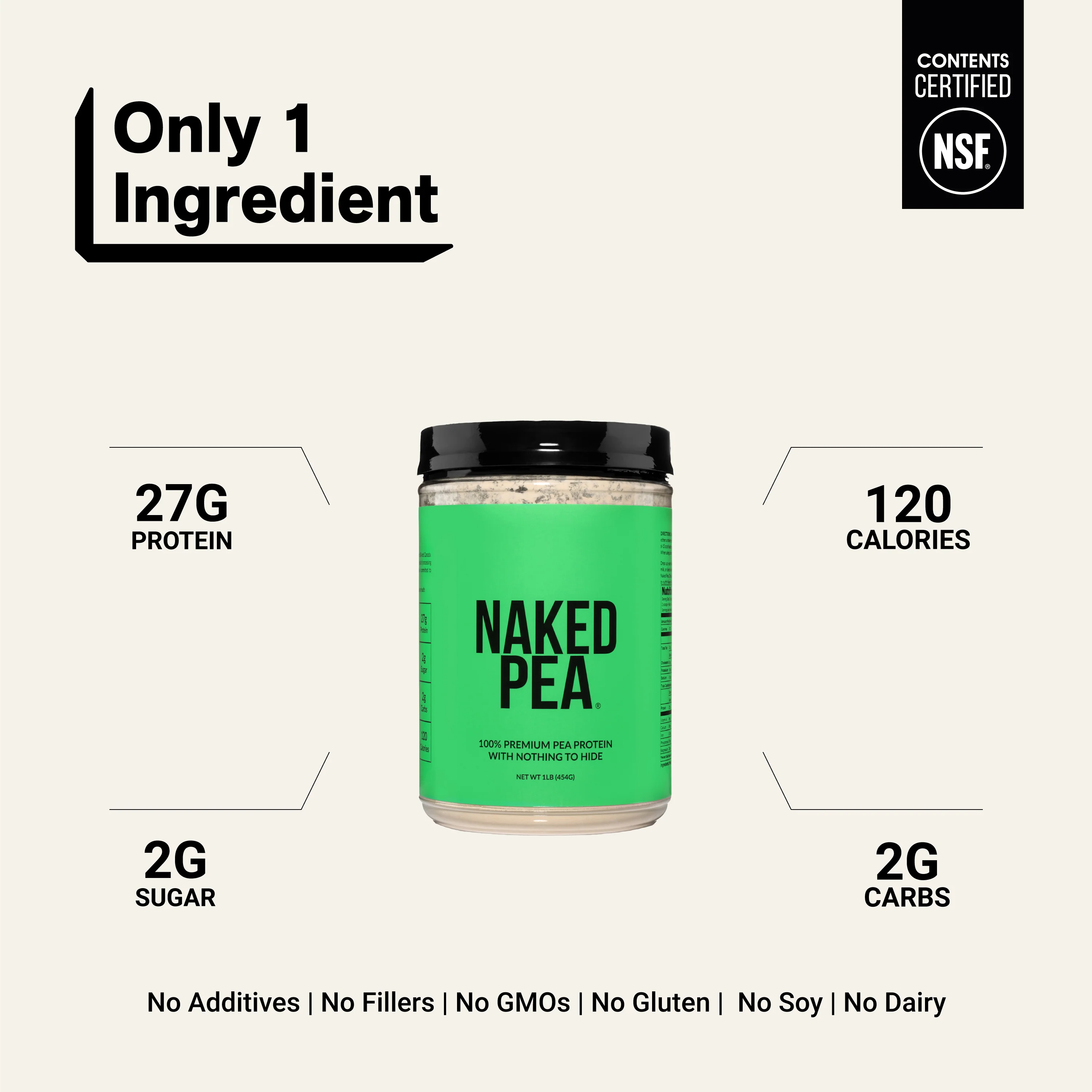 Pea Protein Powder 1lb | Naked Pea - 1lb - Image 3