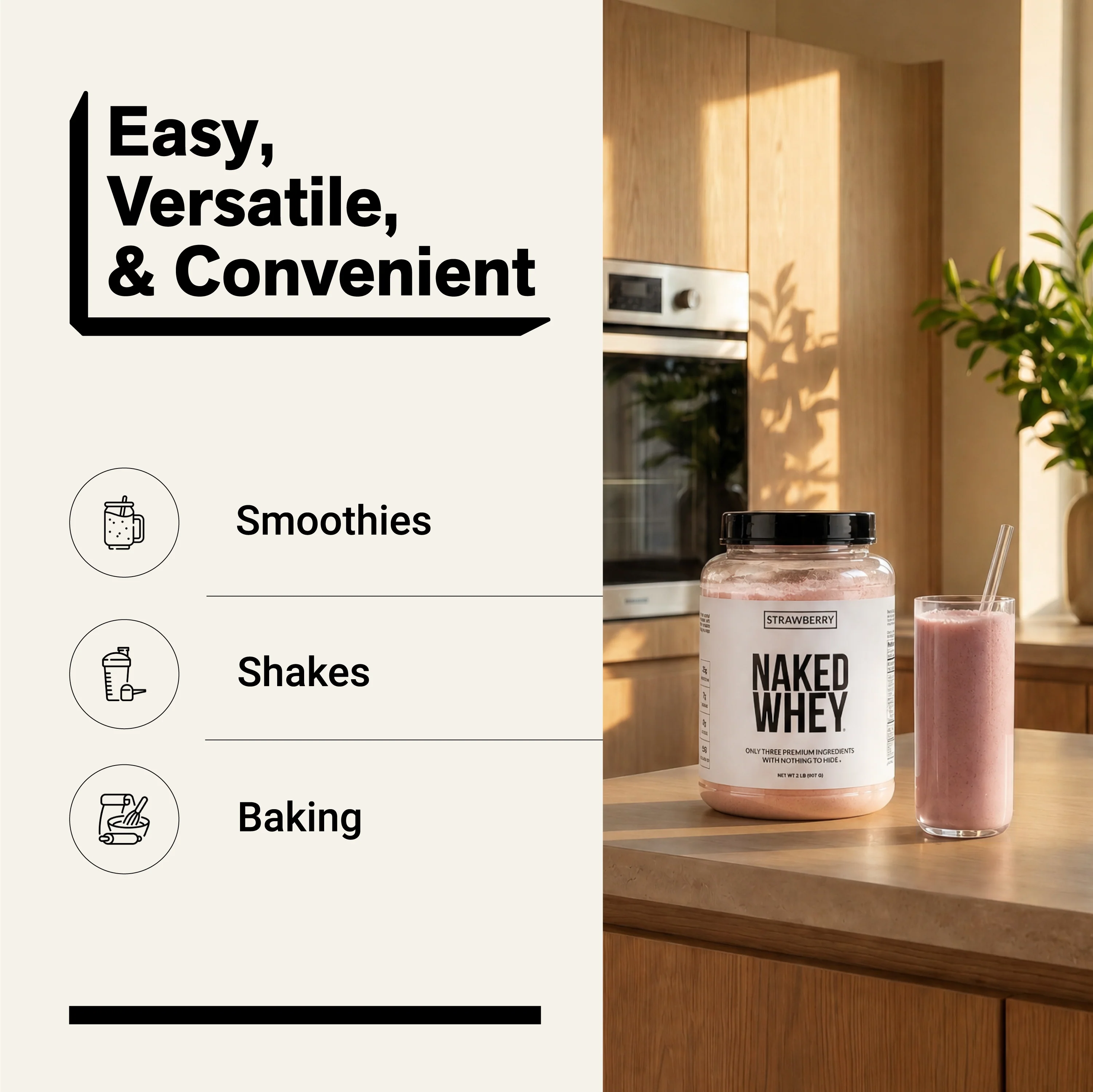 Strawberry Whey Protein Powder | Naked Strawberry Whey - 2LB - Image 7