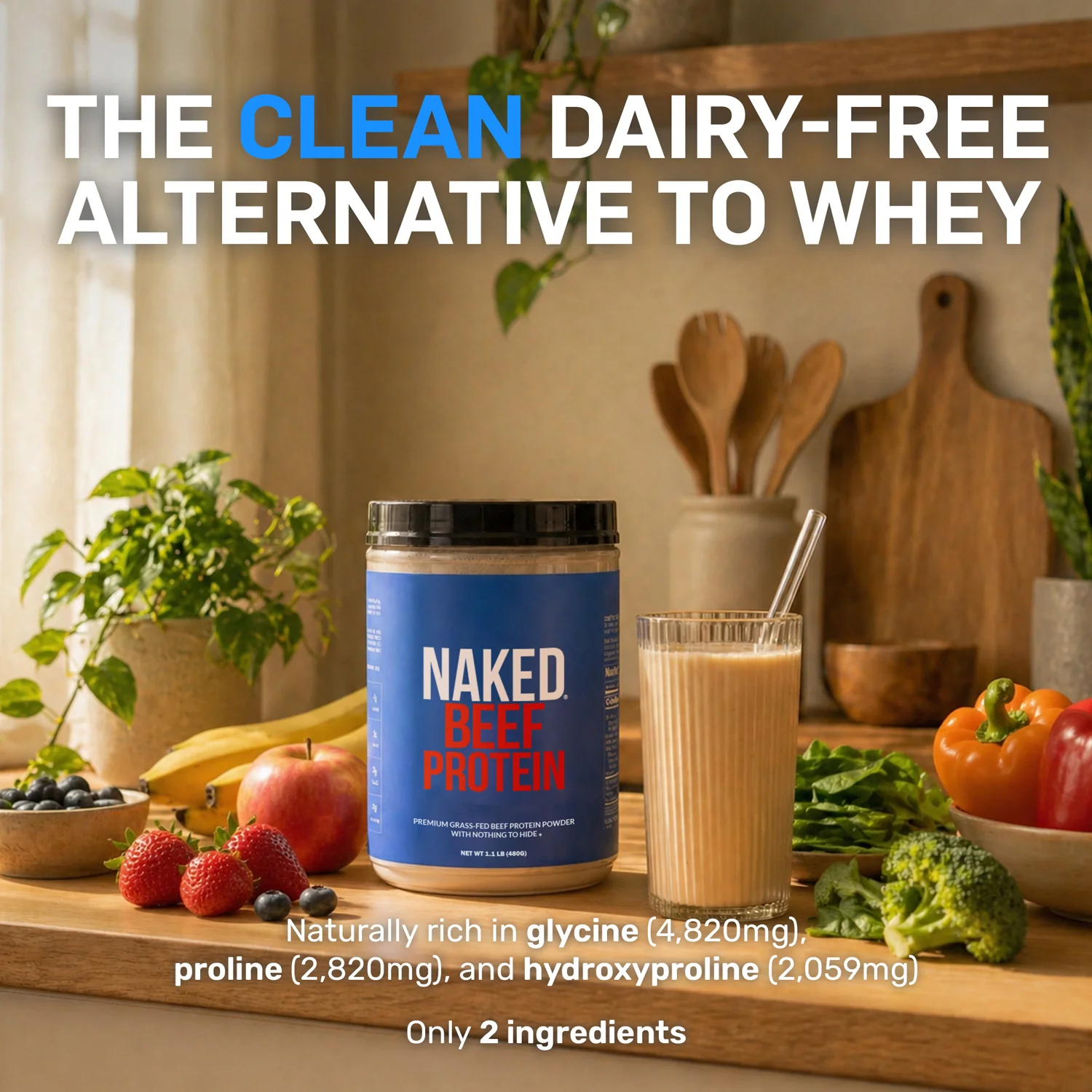 Beef Protein Powder | Naked Beef Protein - 1.1LB - Image 2