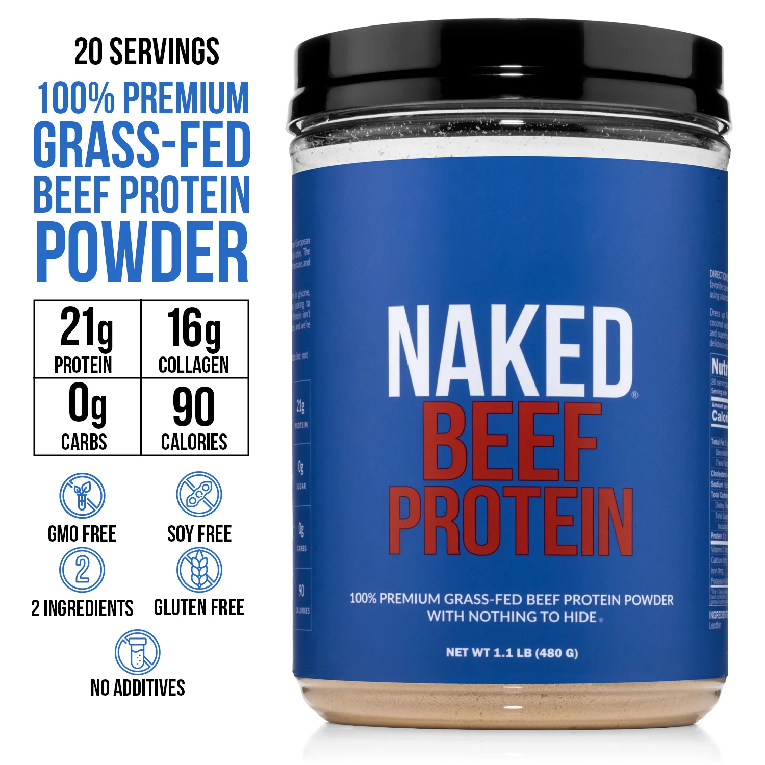 Beef Protein Powder | Naked Beef Protein - 1.1LB - Image 3