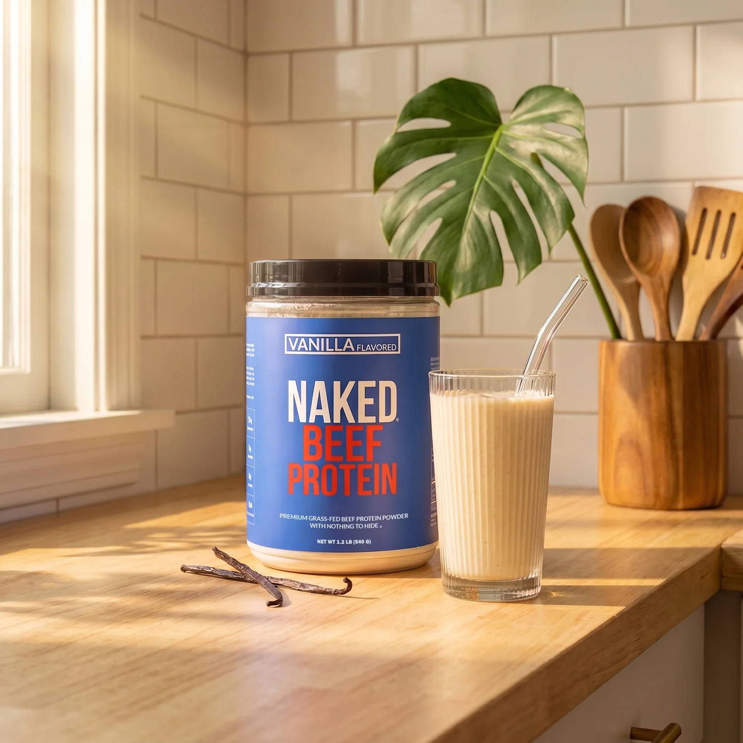 Vanilla Beef Protein Powder | Naked Vanilla Beef Protein - 1.2LB - Image 4