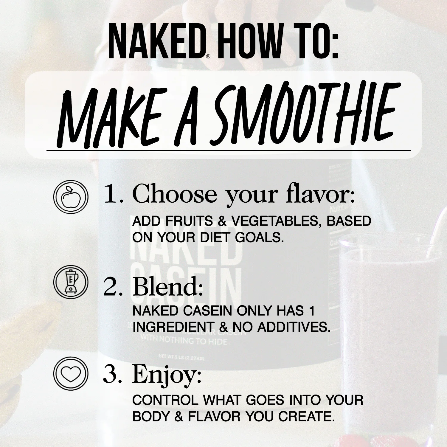 Vanilla Casein Protein Powder | Naked Vanilla Casein - 2LB - Image 6