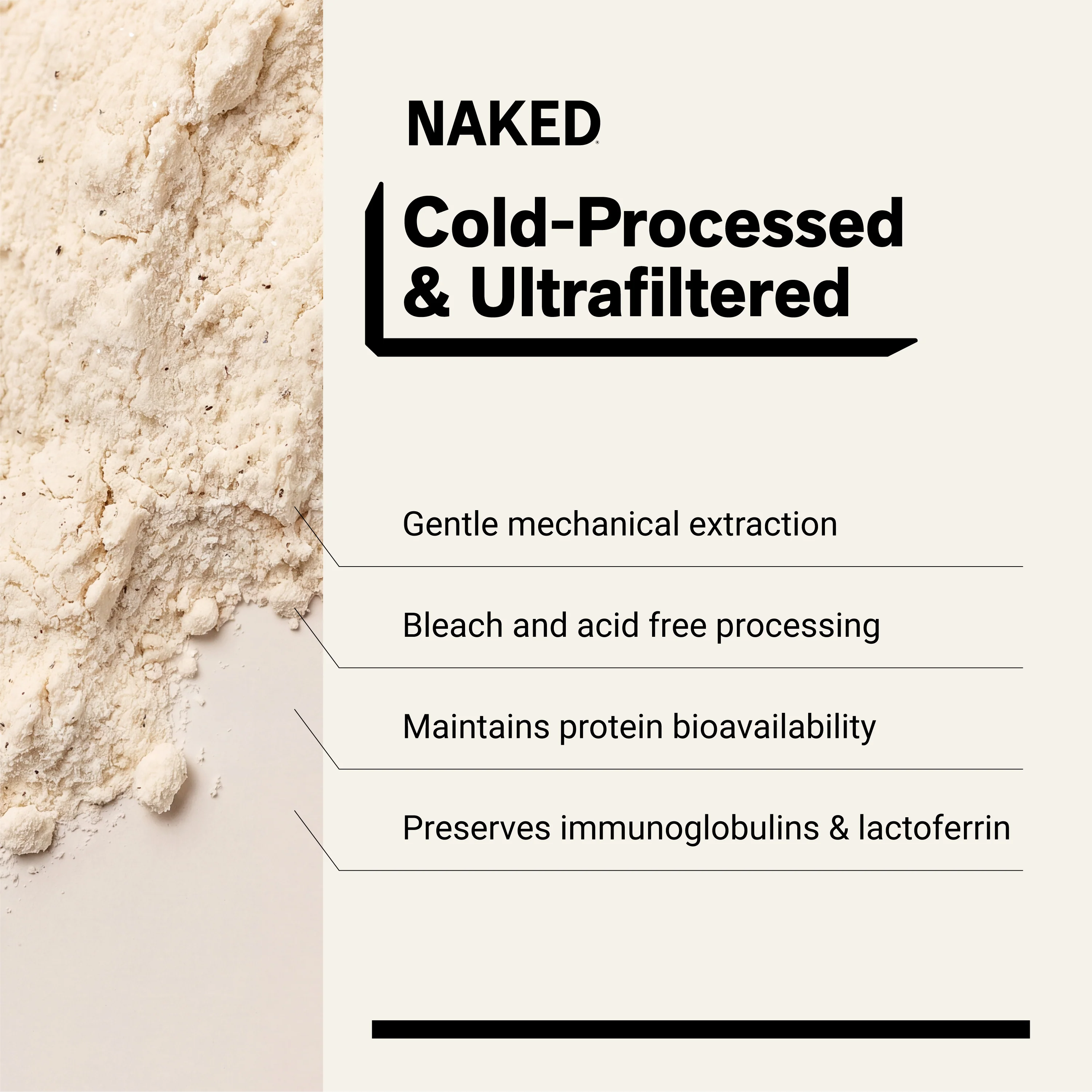 Vanilla Whey Protein Powder 1lb | Naked Vanilla Whey - 1LB - Image 4