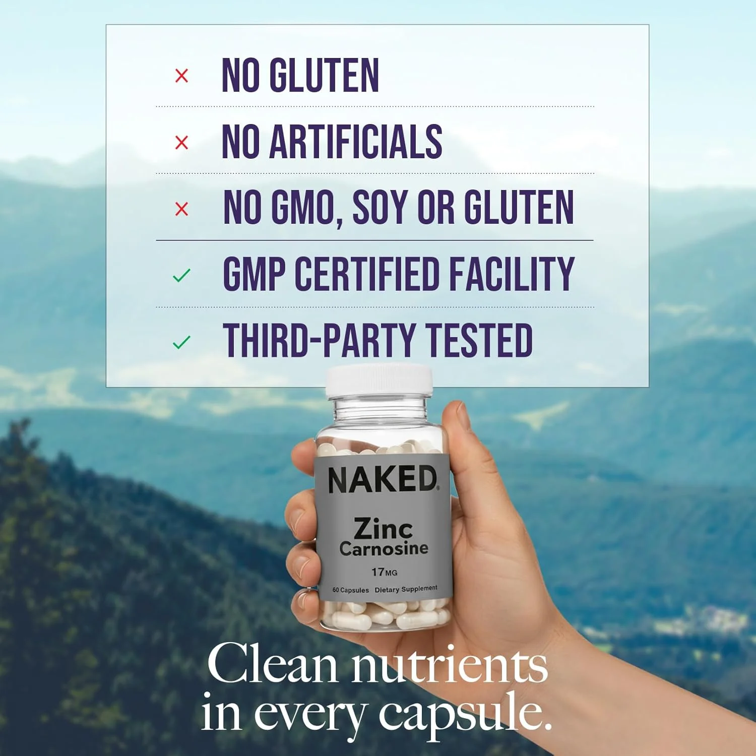 Daily Zinc Supplement | Naked Zinc Carnosine - 60 Capsules - Image 2